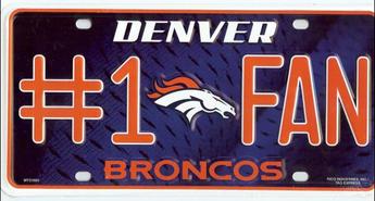 Denver Broncos License Plate