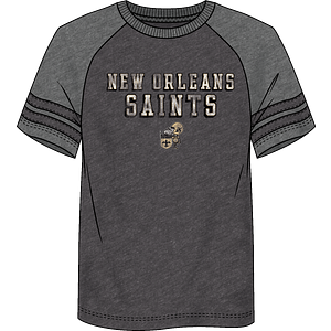 New Orleans Saints - True Classics Triblend Foundation Block Raglan T-Shirt