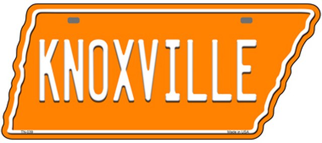 Tennessee Volunteers - Knoxville Novelty Metal  License Plate Tag