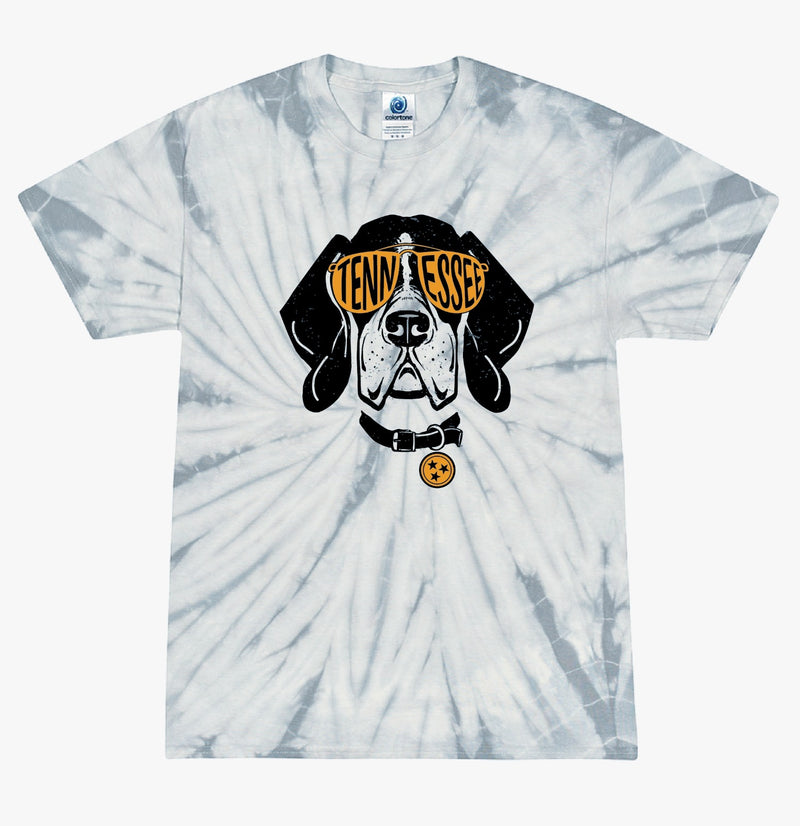 Tennessee Volunteers - Grey Tie Dye Smoke Dog T-Shirt