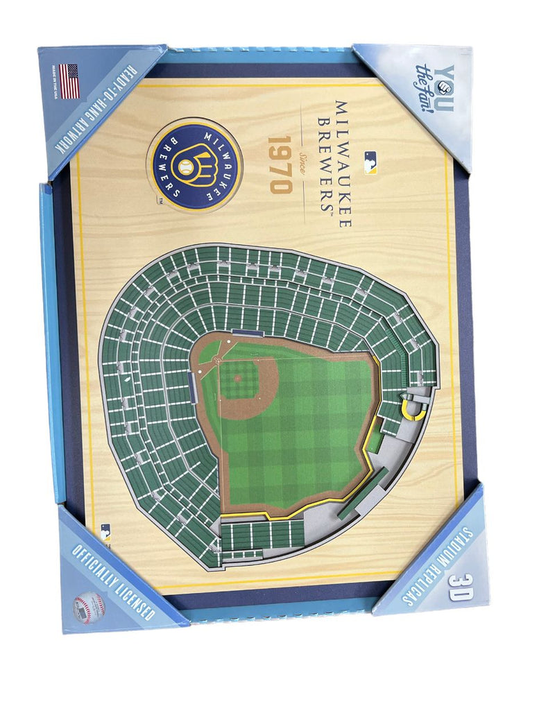 Milwaukee Brewers - Memorial StadiumView 3D Wall Art Standard Version