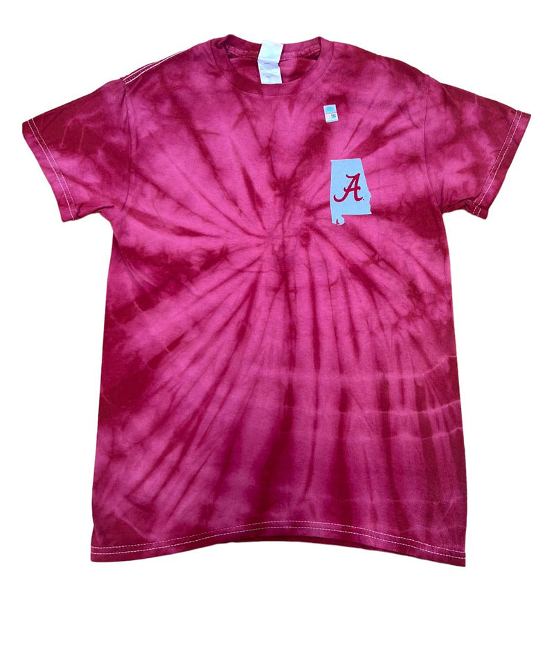 Alabama Crimson Tide - Spider Crimson Tie Dye T-Shirt