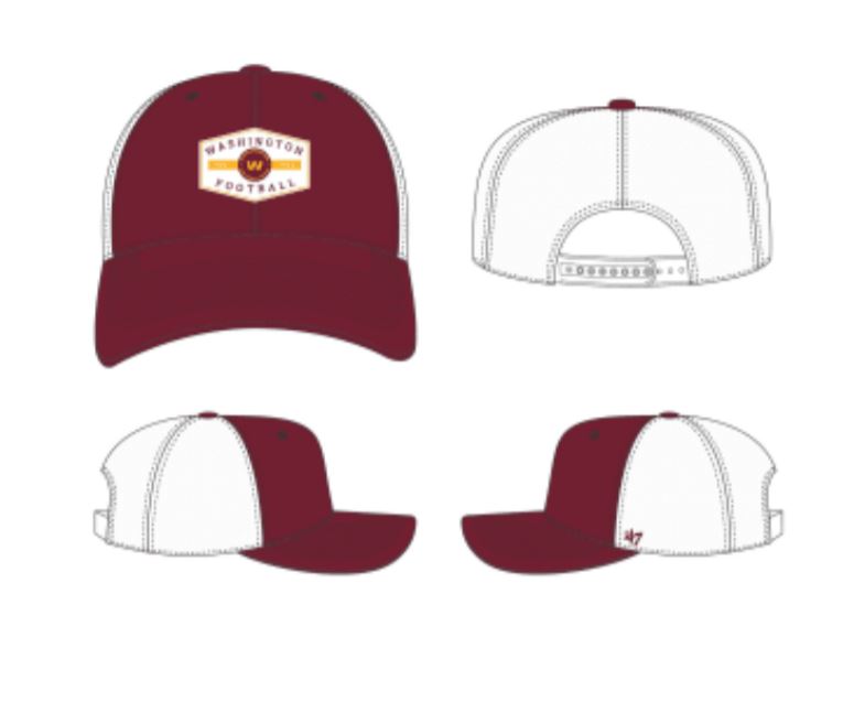 Washington Football Team - Cardinal Convoy Trucker Hat, 47 Brand