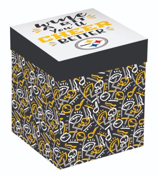 Pittsburgh Steelers - Boxed Stemless 17oz Wine Glass