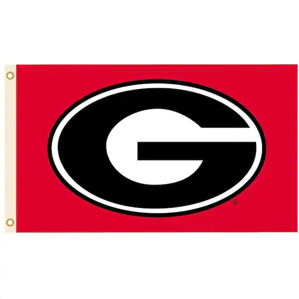 Georgia Bulldogs 3’x5’ Red Background House Flag