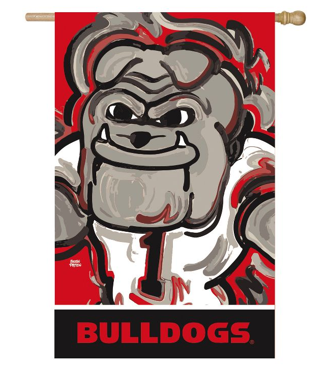 Georgia Bulldogs - Suede REG Justin Patten 28'' x 44'' House Flag