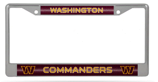 Washington Commanders - Glitter Chrome License Plate Frame