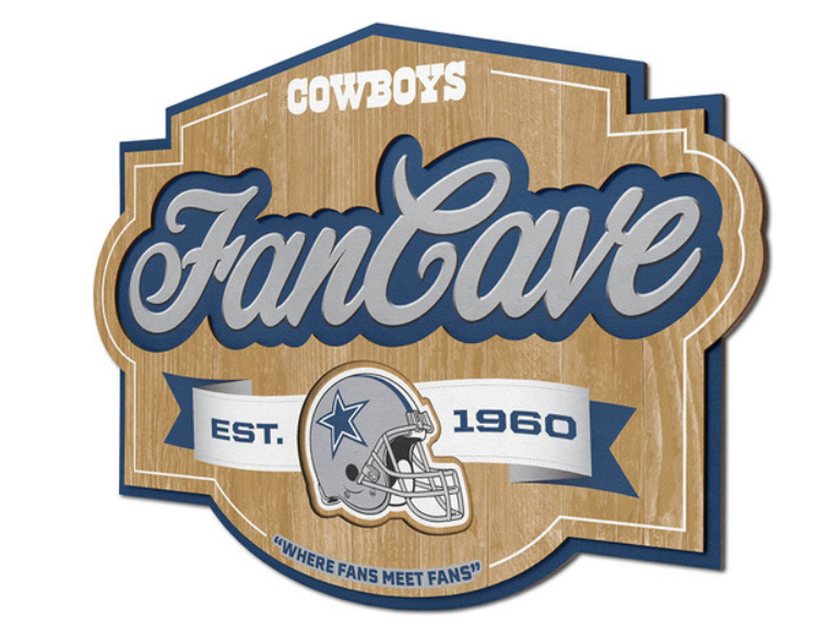 Dallas Cowboys - Fan Cave Sign Wall Frame