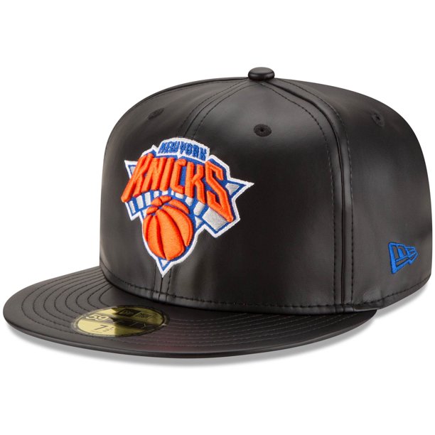 New York Knicks - NBA Faux Leather 59Fifty Fitted Snapback Hat, New Era