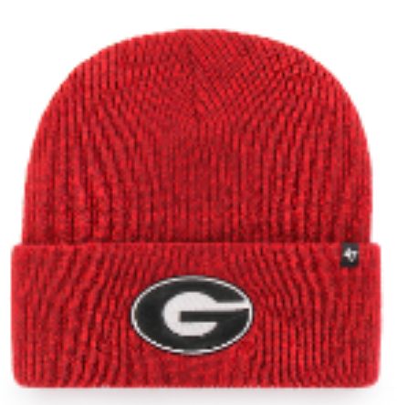 Georgia Bulldogs - Red Brain Freeze Cuff Knit Beanie, 47 Brand