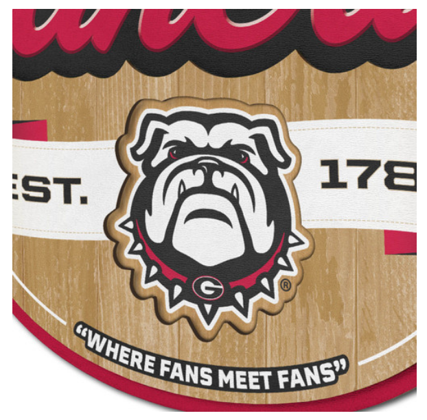 Georgia Bulldogs - Fan Cave Sign Wall Frame