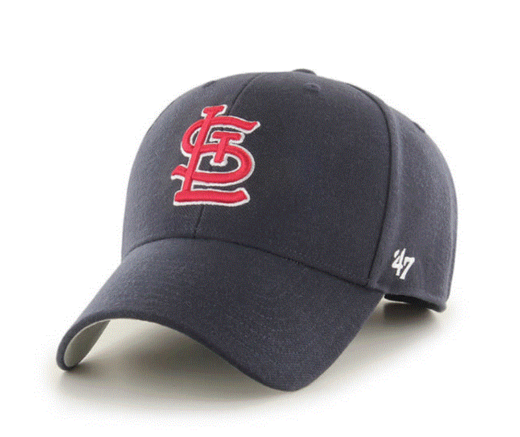 St. Louis Cardinals - Navy MVP Hat, 47 Brand