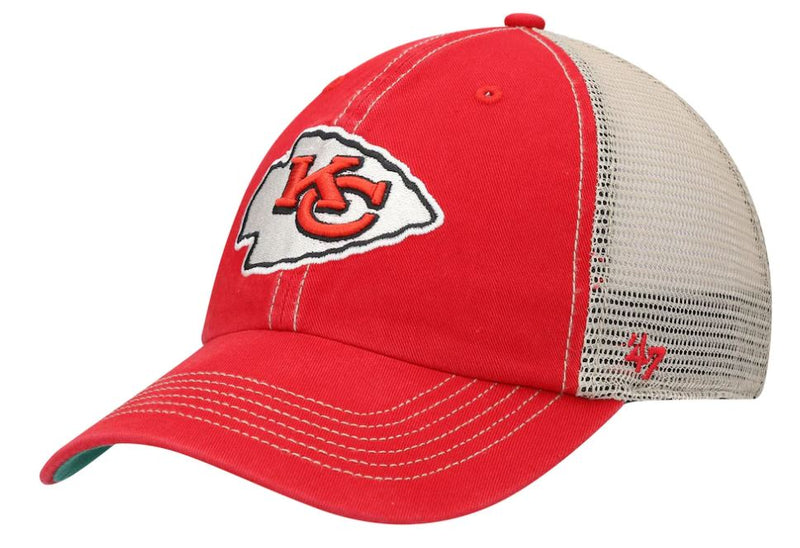 Kansas City Chiefs - Trawler Trucker Clean Up Red & Natural Snapback Hat, 47 Brand