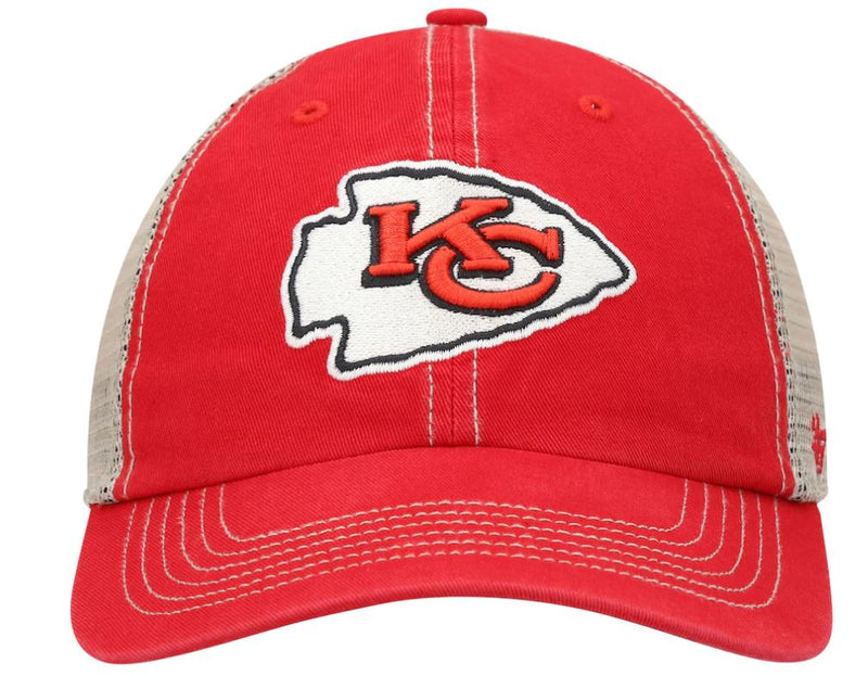 Kansas City Chiefs - Trawler Trucker Clean Up Red & Natural Snapback Hat, 47 Brand