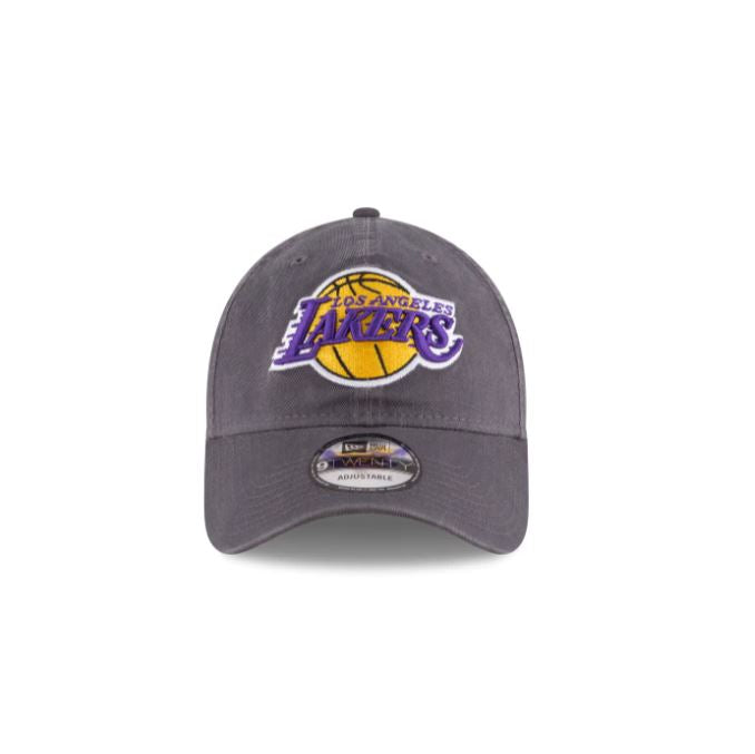 Los Angeles Lakers - 9Twenty Core Classic Grey Adjustable Hat, New Era