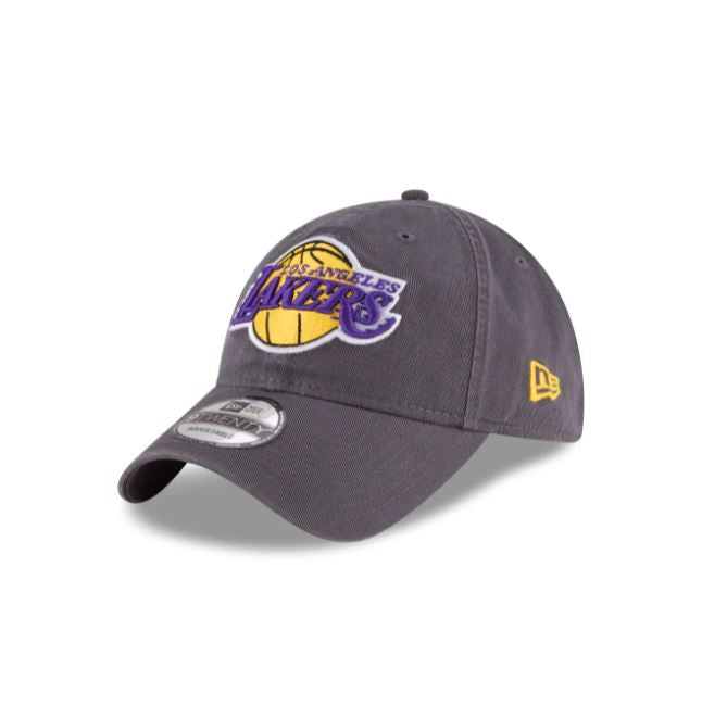 Los Angeles Lakers - 9Twenty Core Classic Grey Adjustable Hat, New Era