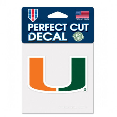 Miami Hurricanes 4x4 Die Cut  Decal