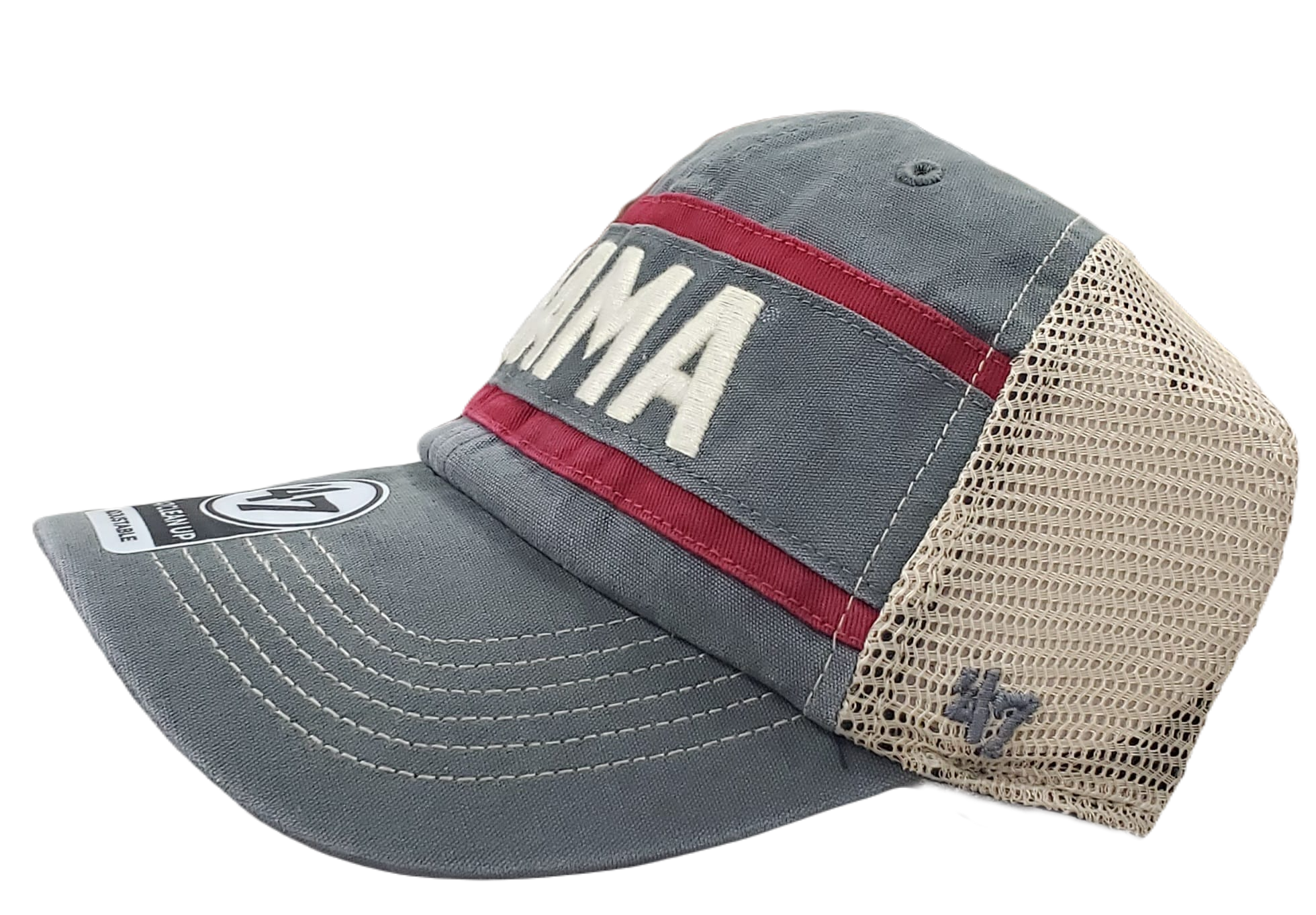 Alabama Crimson Tide - Charcoal Juncture Clean Up Hat, 47 Brand