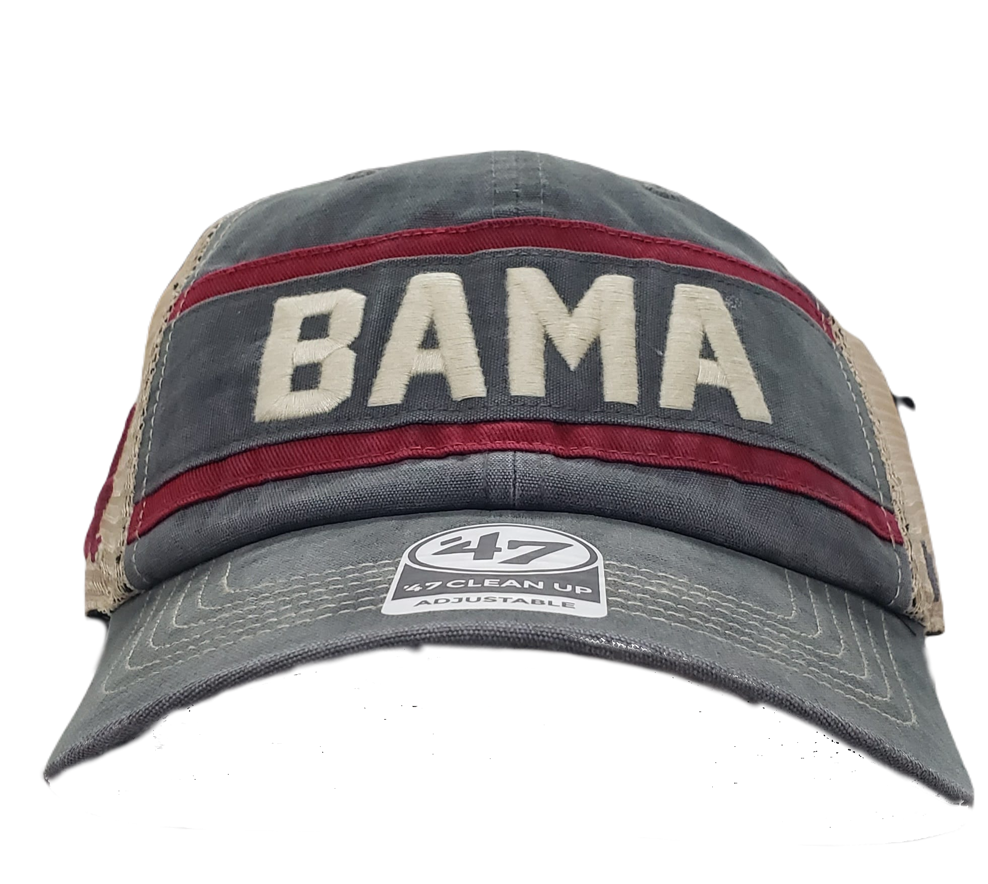 Alabama Crimson Tide - Charcoal Juncture Clean Up Hat, 47 Brand