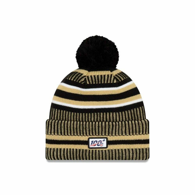 New Orleans Saints - NFL Home Sideline Sport Black / Gold Knit Beanie, New Era