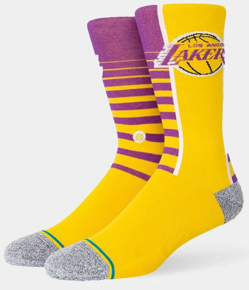 Los Angeles Lakers - LA Stance NBA HWC Hardwood Crew Socks Large