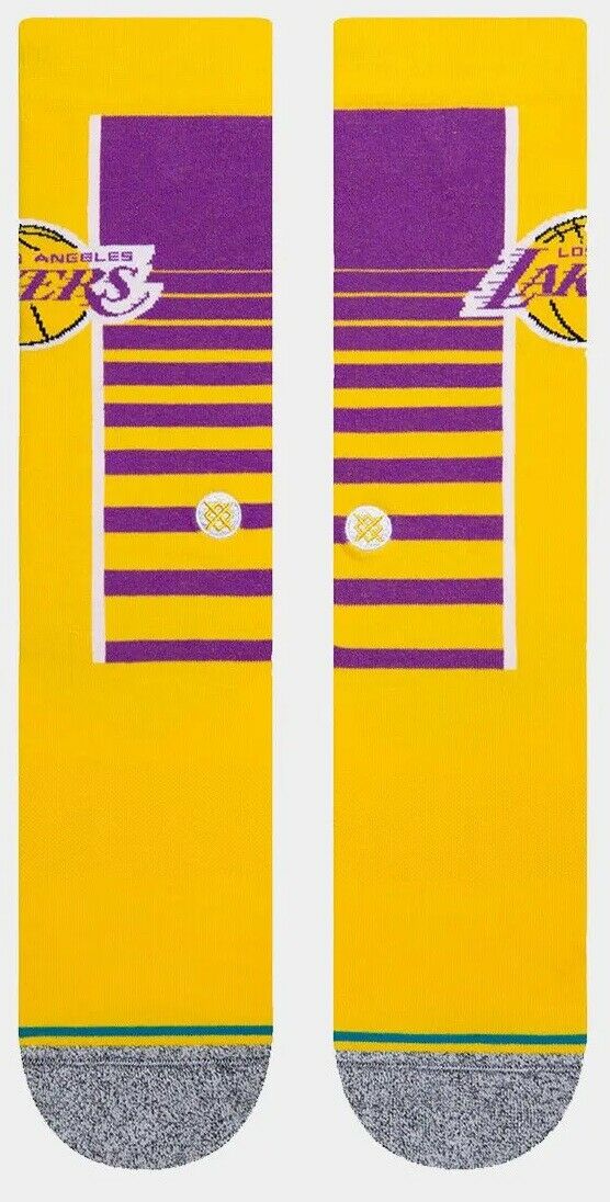 Los Angeles Lakers - LA Stance NBA HWC Hardwood Crew Socks Large