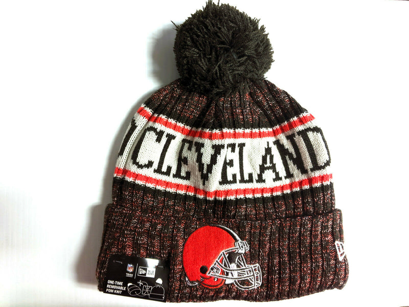 Cleveland Browns New Era NE18 Sport Pom Beanie