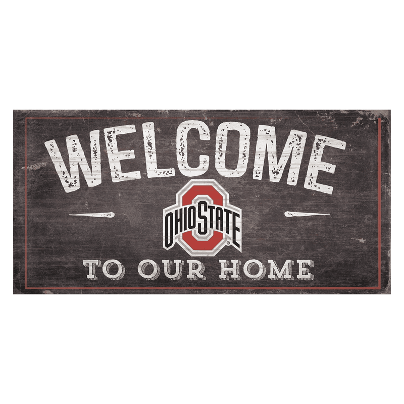 Ohio State Buckeyes Welcome Distressed Sign