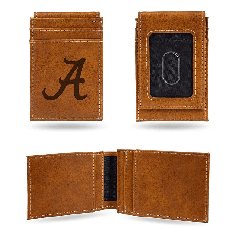 Alabama Crimson Tide Laser Engraved Front Pocket Wallet