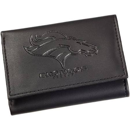 Denver Broncos - Black Leather Trifold Wallet