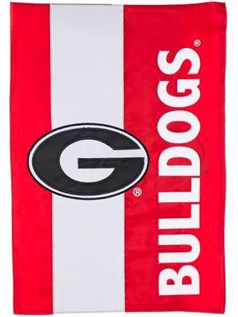 Georgia Bulldogs Striped Garden Flag