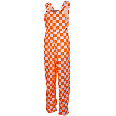 Tennessee Volunteers Adult Unisex Checkered Orange/White Overalls