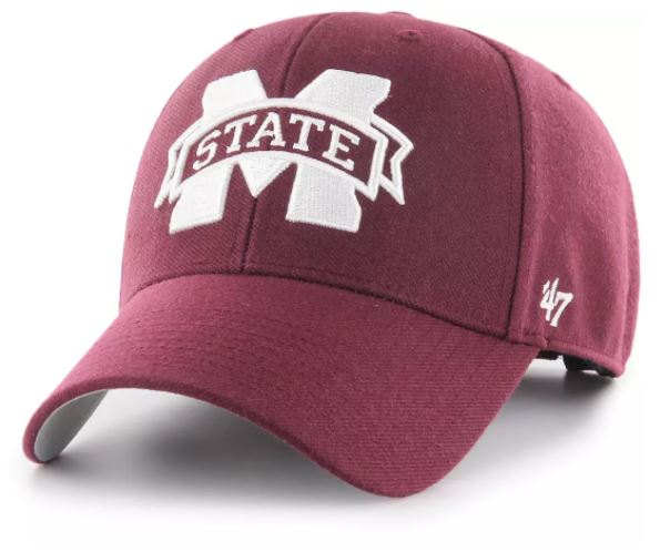 Mississippi State Bulldogs - Maroon MVP Adjustable Hat, 47 Brand