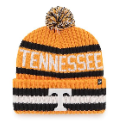 Tennessee Volunteers - Vibrant Orange Bering Cuff Knit Beanie with Pom, 47 Brand