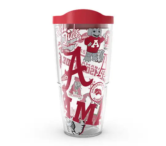 Alabama Crimson Tide - All Over Plastic Tumbler