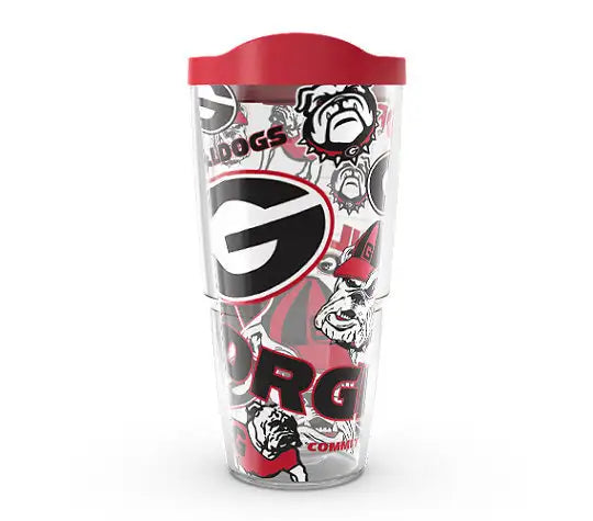 Georgia Bulldogs - All Over Plastic Tumbler