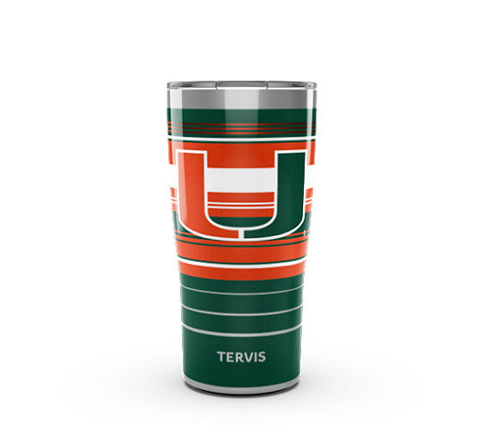 Miami Hurricanes - Hype Stripes Stainless Steel Tumbler