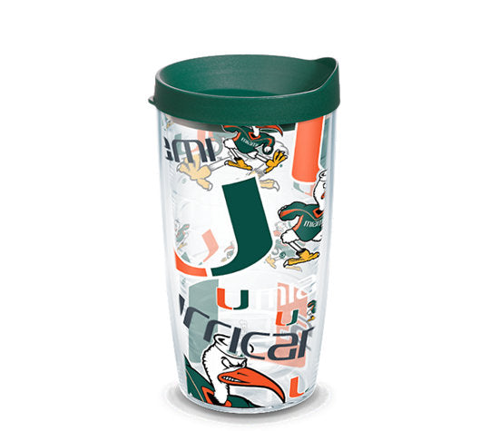 Miami Hurricanes - All Over Plastic Tumbler