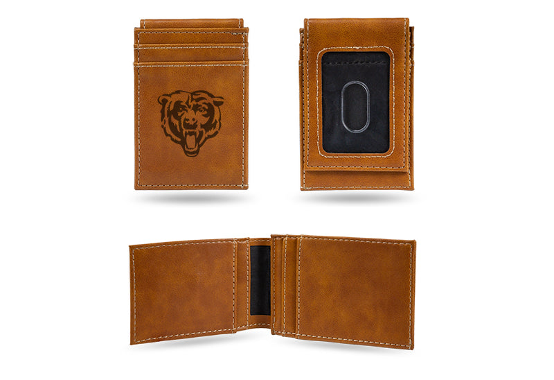 Chicago Bears Laser Engraved Front Pocket Wallet